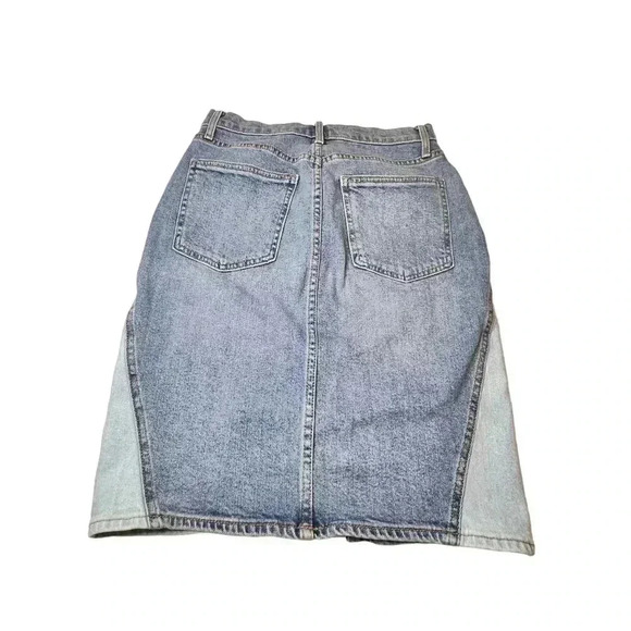 GAP DENIM TWO TONE MIDI PENCIL SKIRT WOMEN’S•SIZE 26•LIGHT AND MEDIUM DE… - Picture 2 of 6